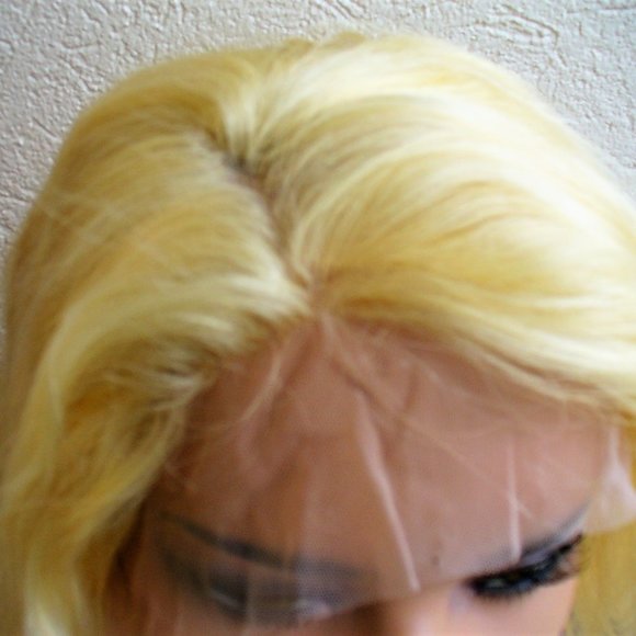 Brazilian lace front real hair blonde wig - Picture 3 of 5